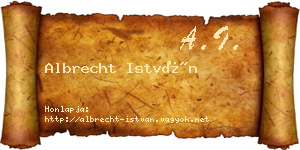 Albrecht István névjegykártya